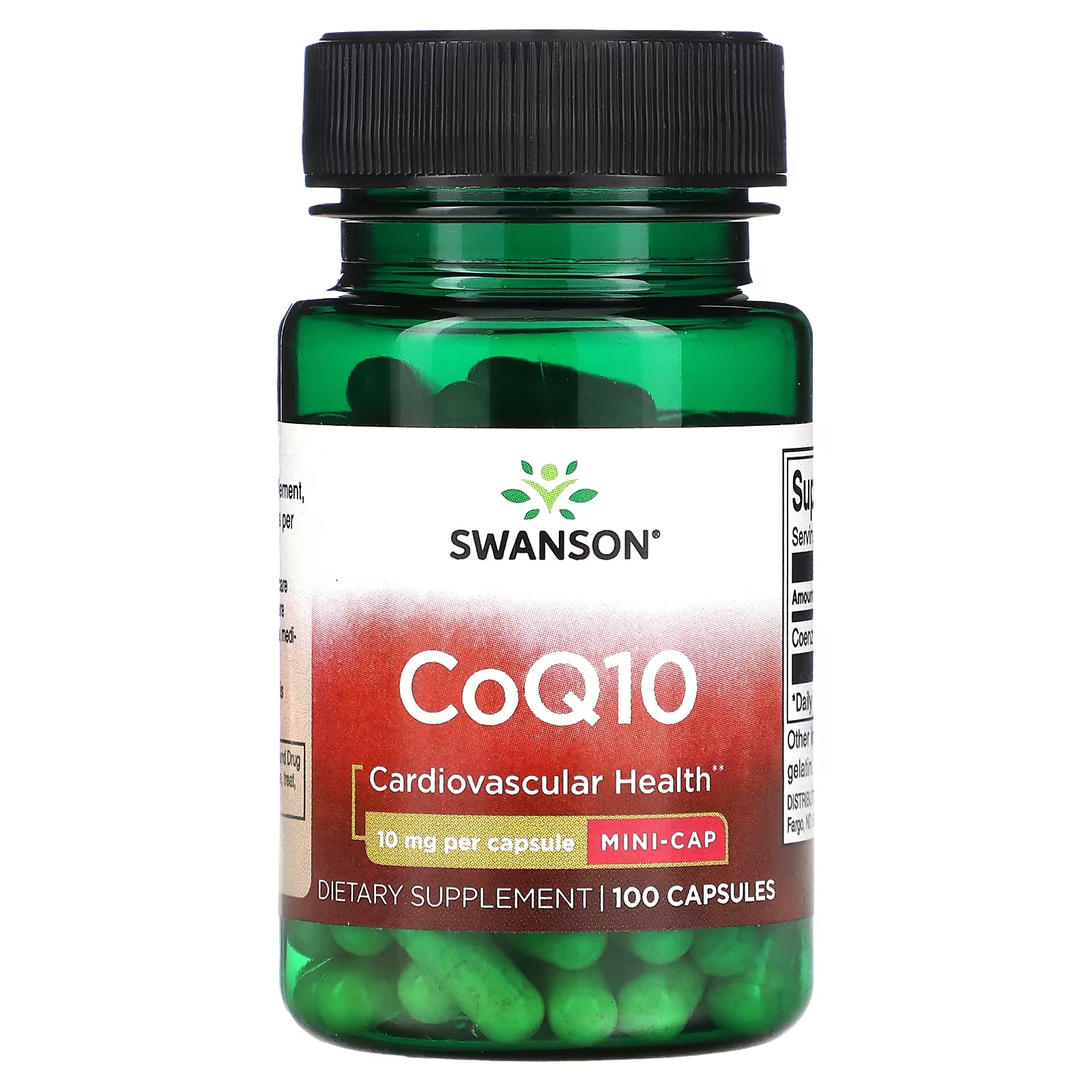 Пищевая добавка Swanson CoQ10 10 мг, 100 капсул пищевая добавка swanson чеснок без запаха 500 мг 100 капсул