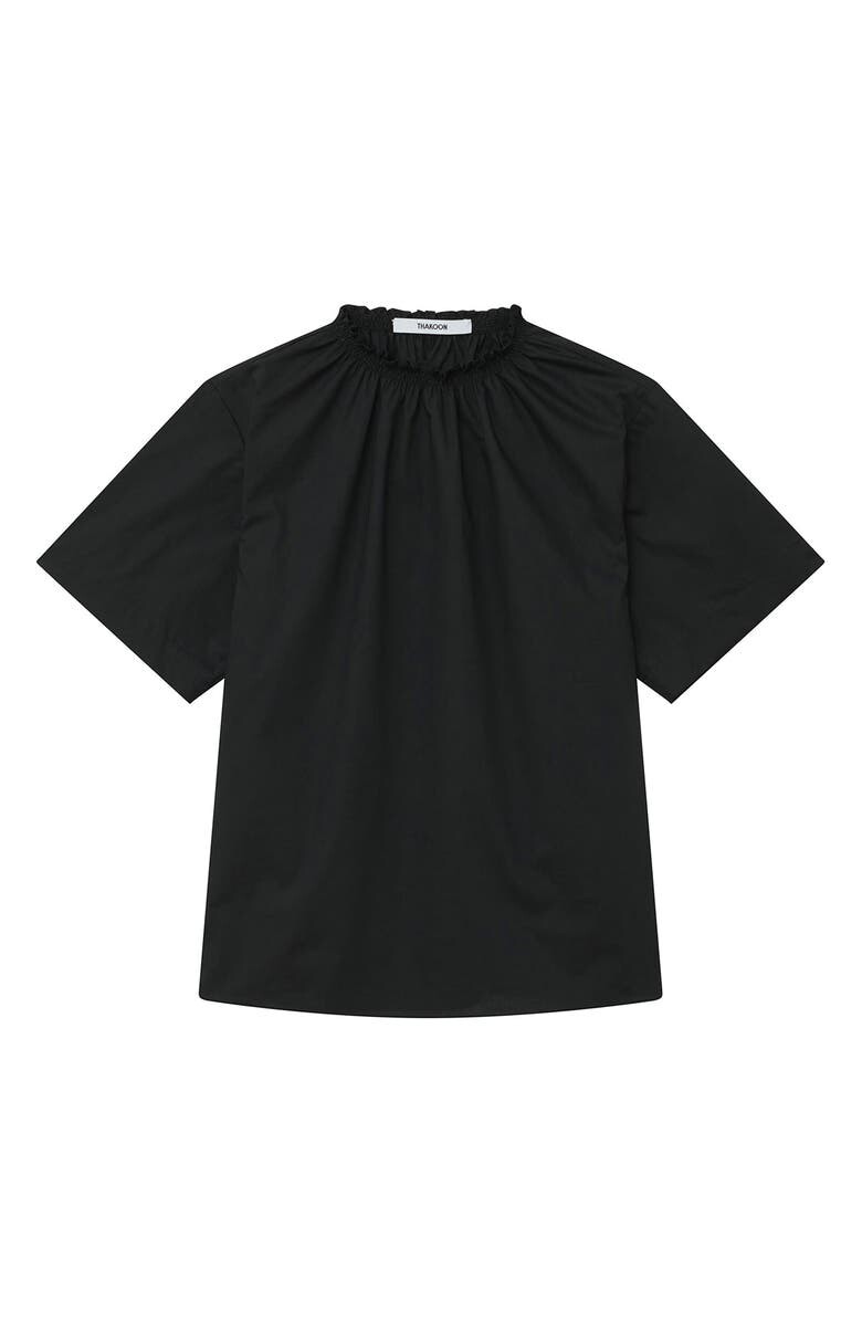 

Топ с присборенным воротником THAKOON, черный