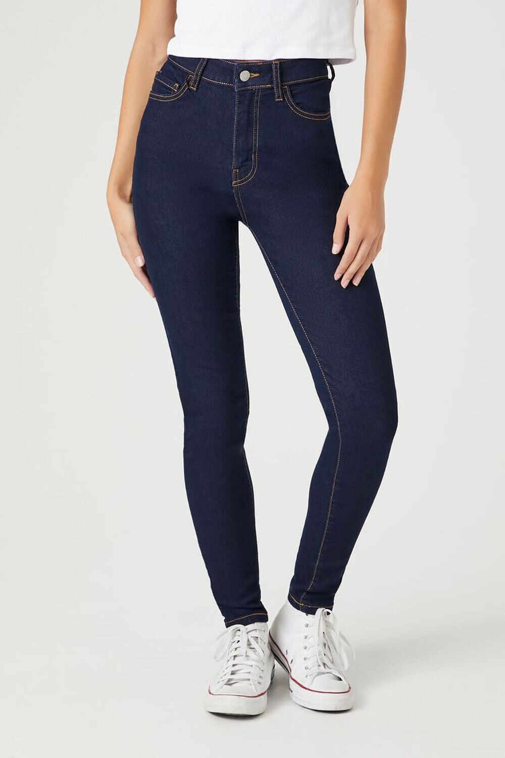 

Джинсы скинни из эластичного денима Forever 21, индиго