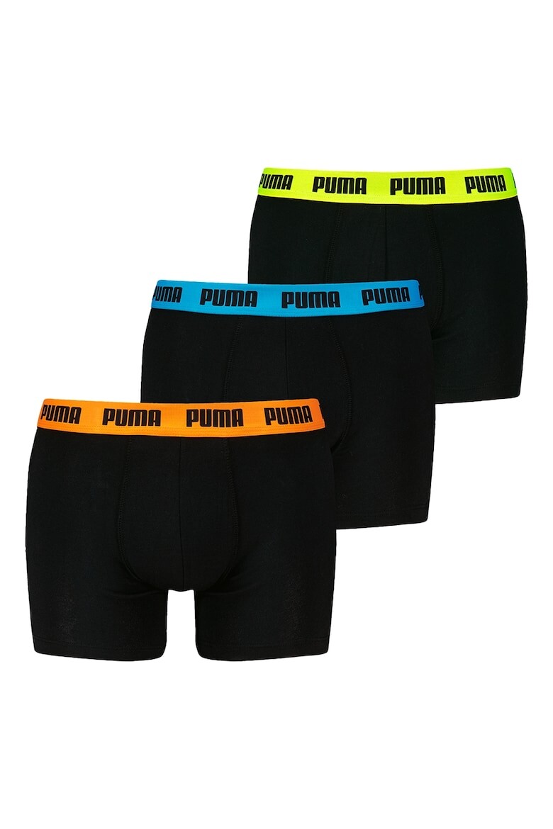

Боксеры с логотипом на поясе - 3 пары Puma, черный