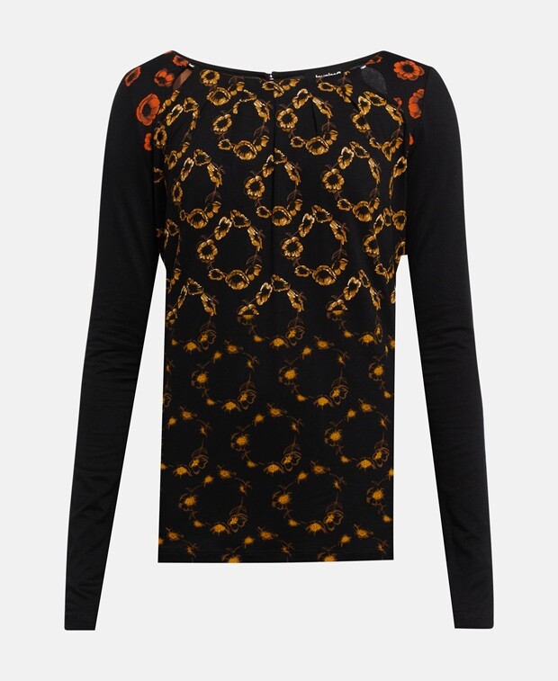

Топ с длинными рукавами Desigual, черный