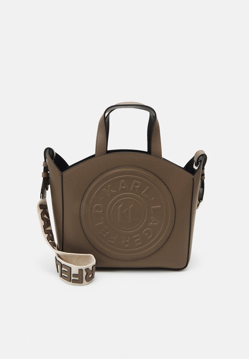 

Сумка KARL LAGERFELD НАШИВКА-ТОУТ CIRCLE, цвет dark taupe