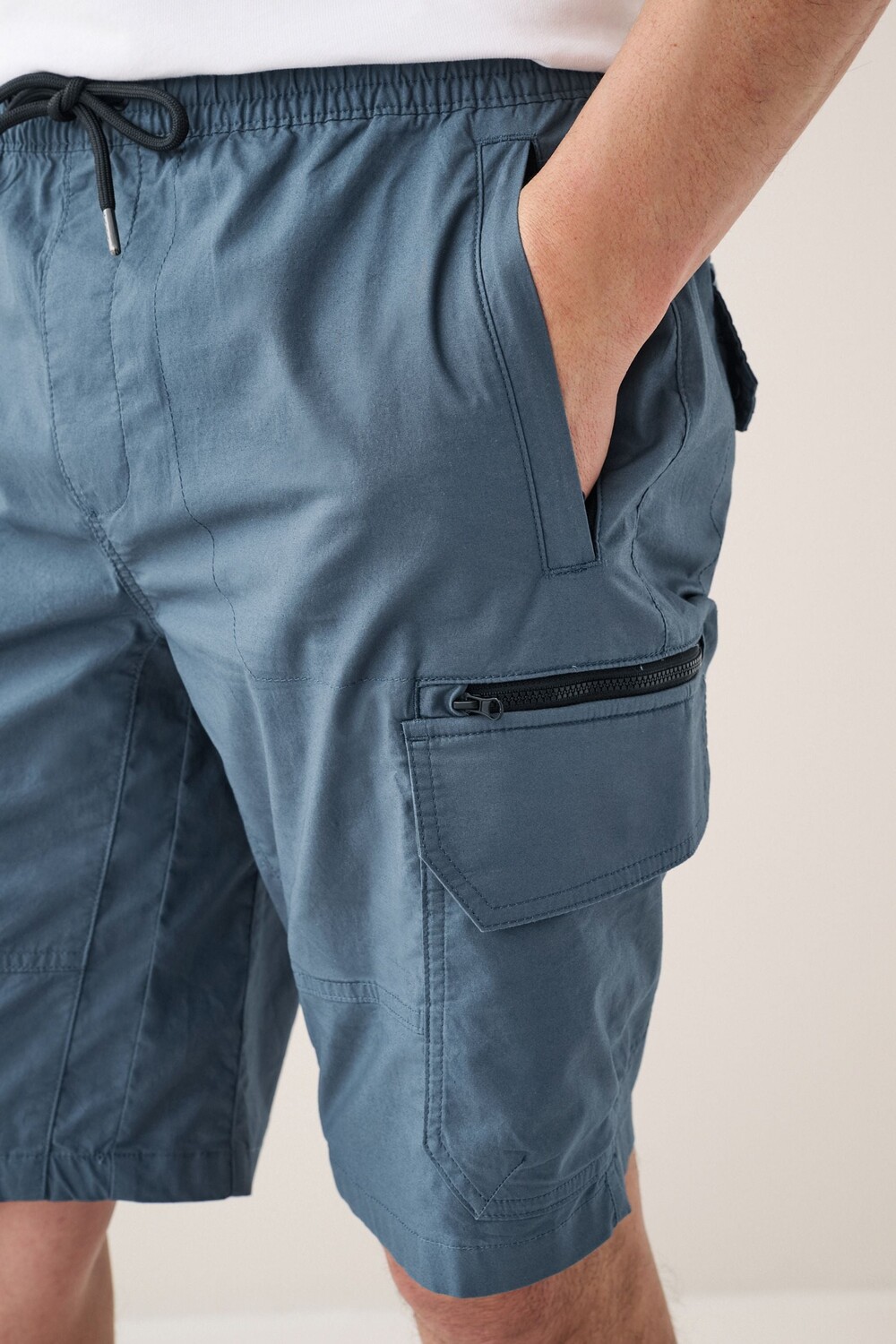 

Шорты-карго с кулиской на талии Next, синий