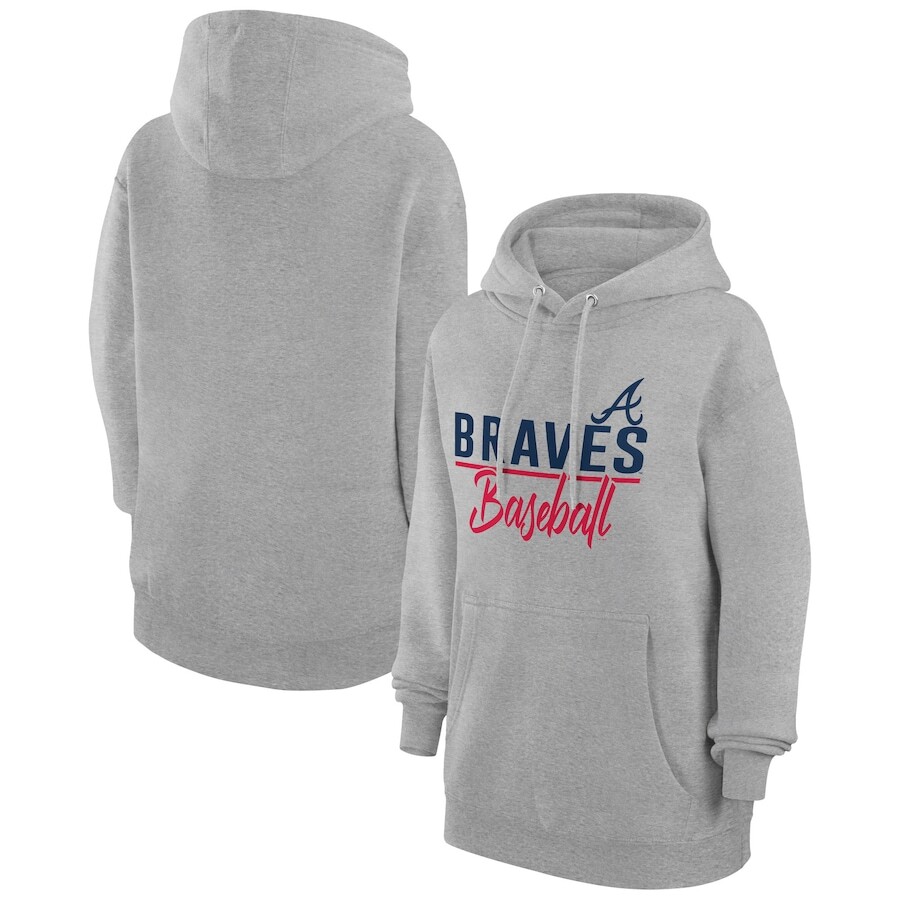 

Пуловер с капюшоном G-III 4Her by Carl Banks Atlanta Braves, серый