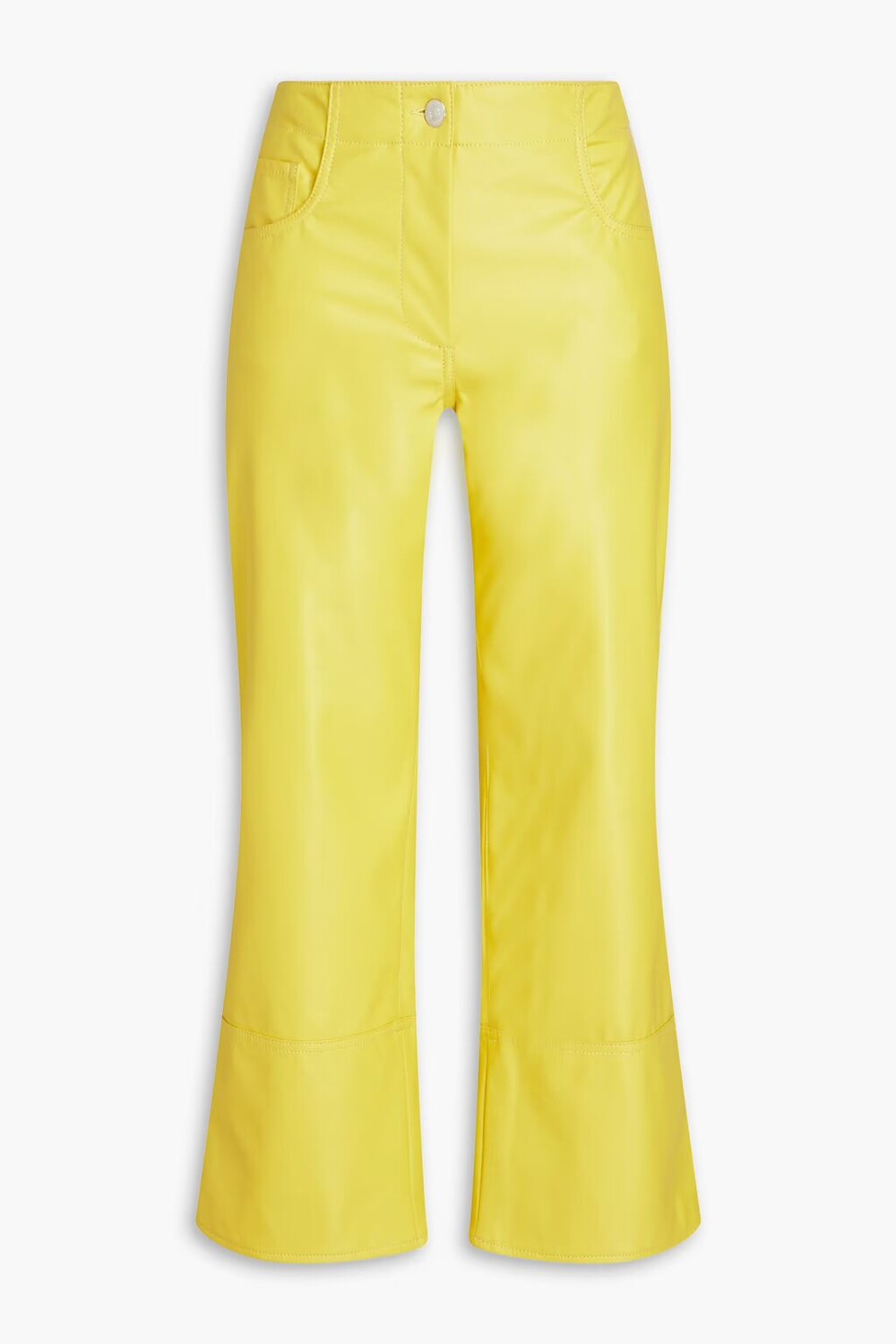 

Брюки прямого кроя из искусственной кожи Msgm, желтый