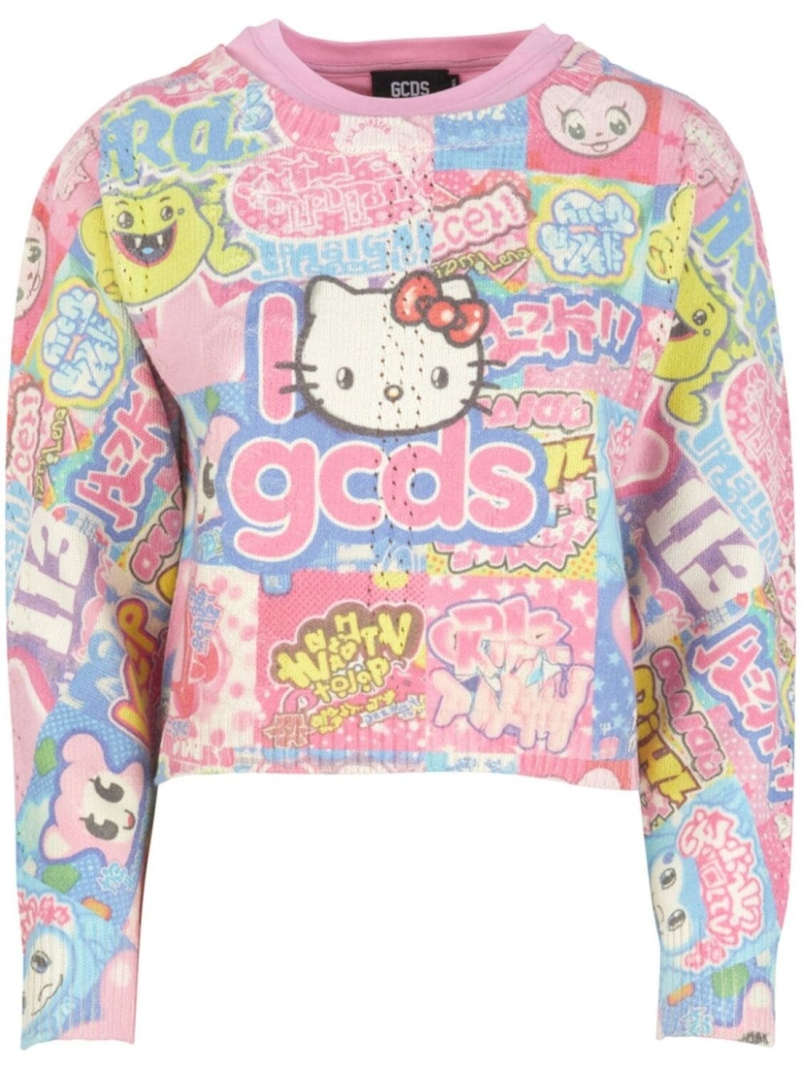 

Свитер с принтом Hello Kitty от GCDS, розовый