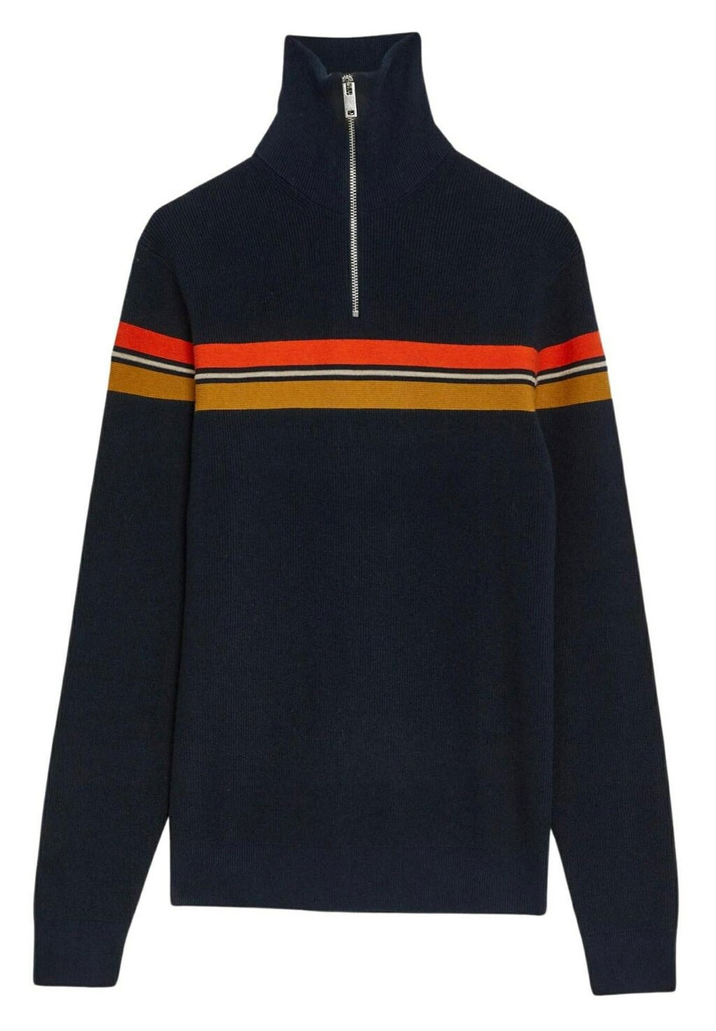 

Вязаный джемпер BLEND STRIPED HALF ZIP Marks & Spencer, цвет navy mix