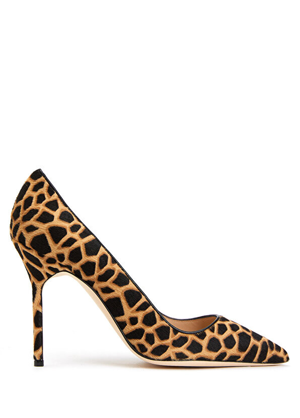

Кожаные туфли на шпильке с леопардовым узором Manolo Blahnik