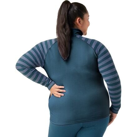 

Классический термо-топ с мериносовым узором и молнией 1/4 Plus — женский Smartwool, цвет Ultra Violet Stripe