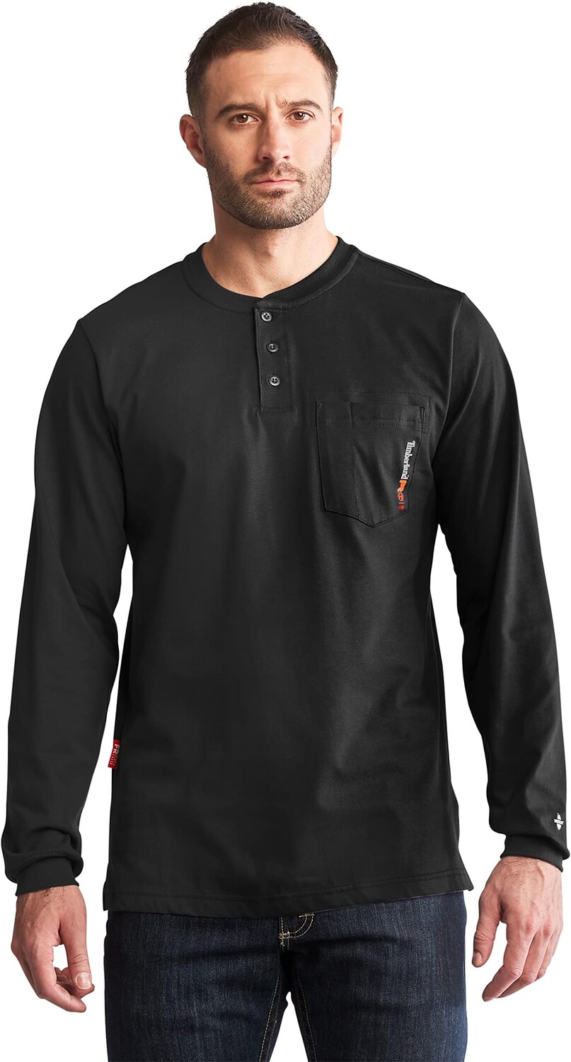 

Хенли с хлопковым сердечником Big & Tall FR Timberland PRO, черный