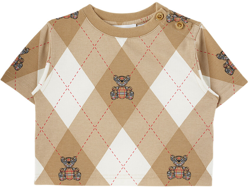 

Футболка Baby Beige Thomas Bear Мягко-бежевого цвета Burberry