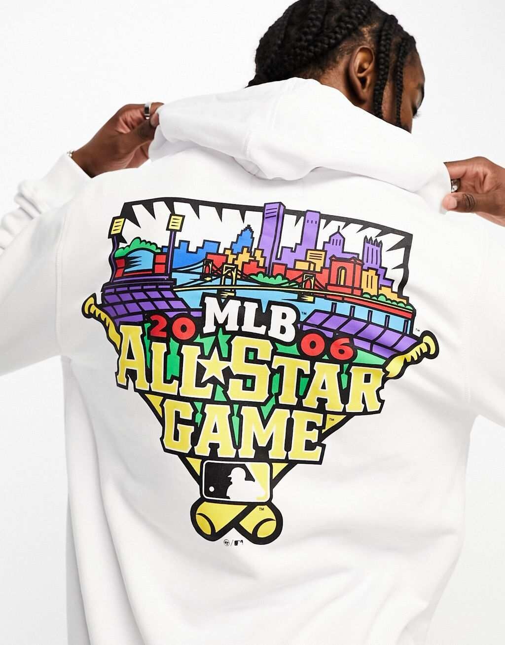

Белый пуловер с принтом на груди и спине 47 Brand Pittsburgh Pirates