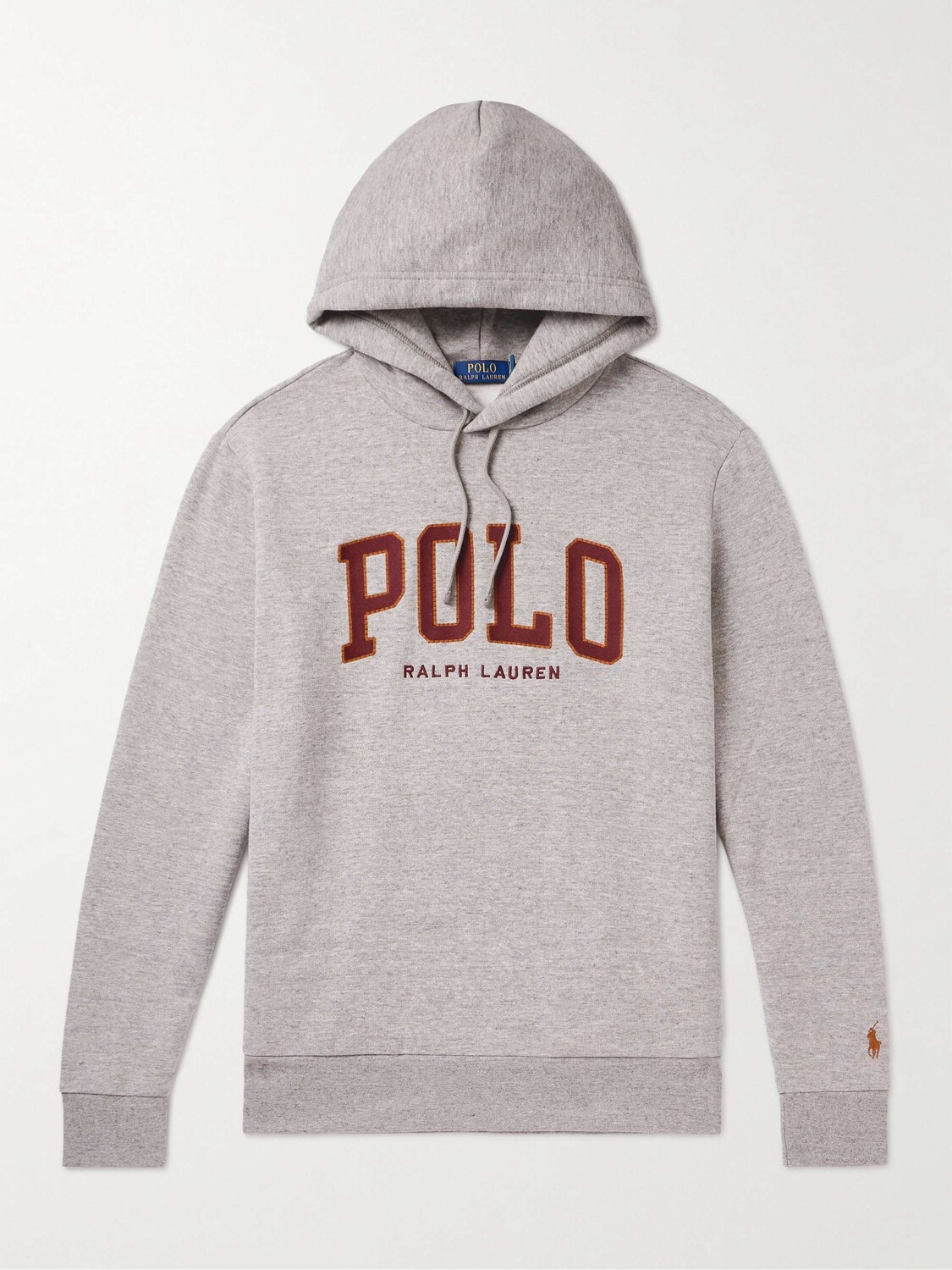 

Худи из хлопкового джерси с вышитым логотипом POLO RALPH LAUREN, серый