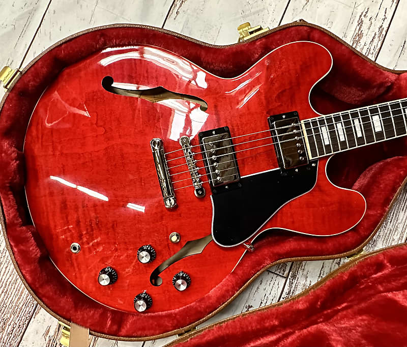 Электрогитара Gibson ES-335 Figured Sixties Cherry 2023 New Unplayed Auth Dlr 8lbs 2oz #075