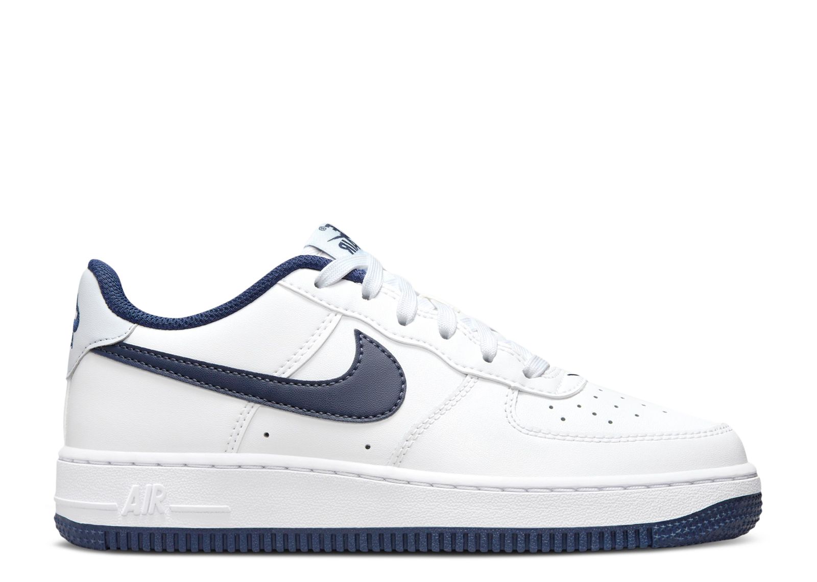 Кроссовки Nike Air Force 1 Gs 'White Midnight Navy', белый new nike air force 1 script swoosh women white skateboarding shoes original light weight outdoor sports sneakers