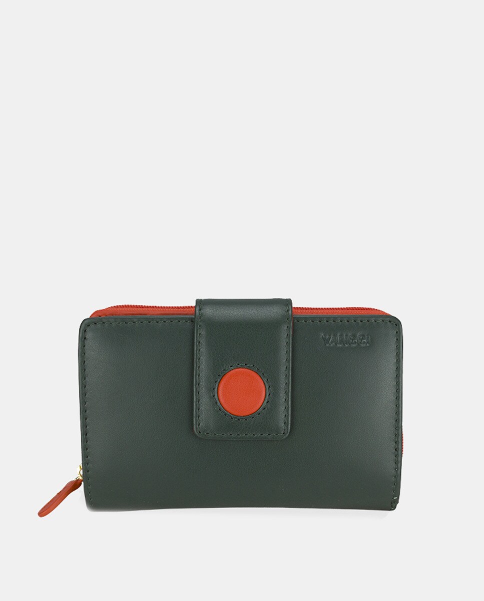 Маленький зеленый кожаный кошелек с оранжевой кнопкой Yancci, зеленый кожаный кошелек национальной гвардии украины для мужчин и женщин тонкий бумажник для кредитных карт удостоверений личности короткие коше