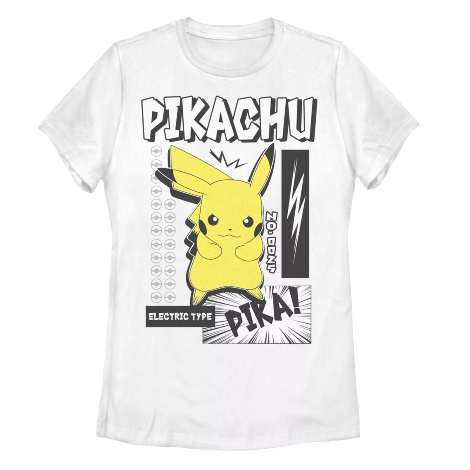 Детская футболка с рисунком Pokemon Pikachu Electric Type Pika Bam Licensed Character набор pokemon фигурка pikachu metallic стикерпак pika 2