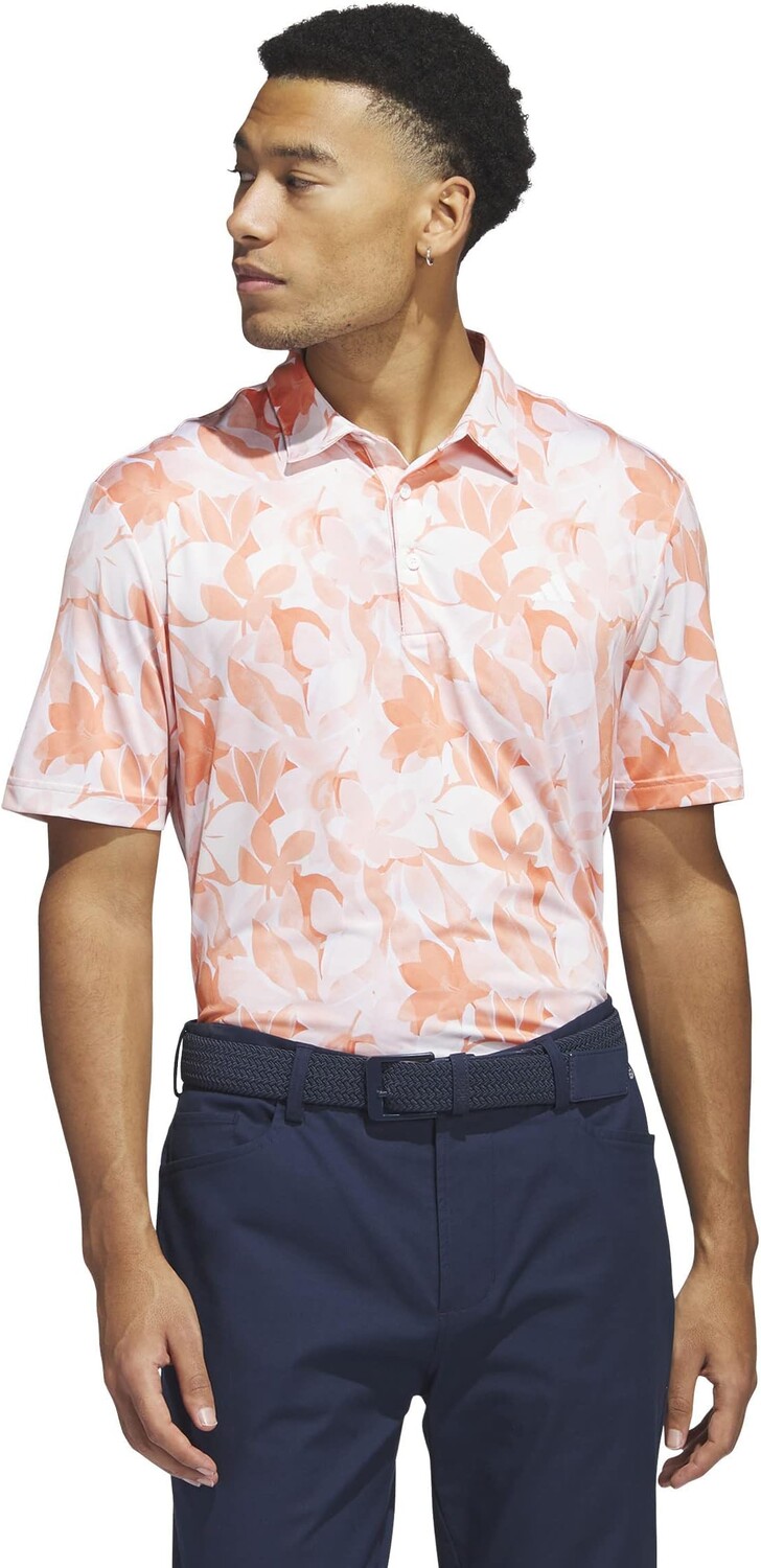 

Рубашка-поло Floral Polo adidas, цвет Coral Fusion