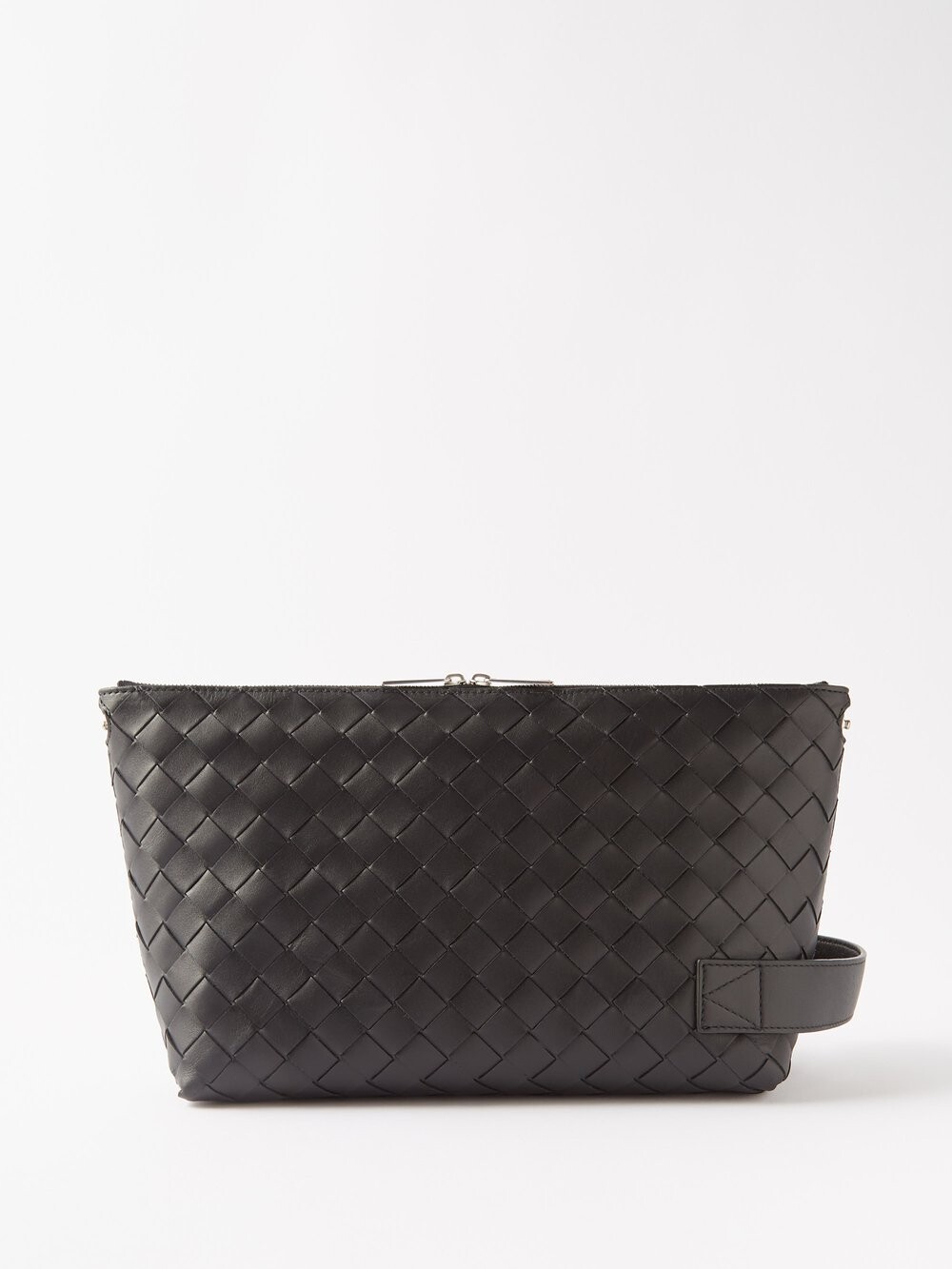 

Клатч из кожи intrecciato Bottega Veneta, черный