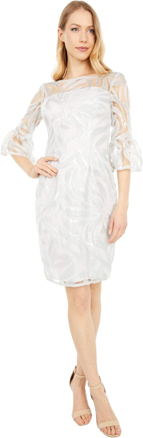 

Платье Sequin Embroidered Sheath Adrianna Papell, цвет Ice Silver