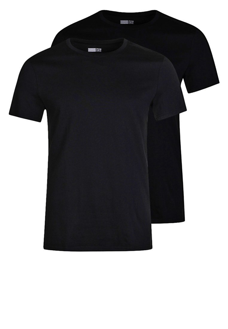 базовая футболка 2 PACK Pier One, черная