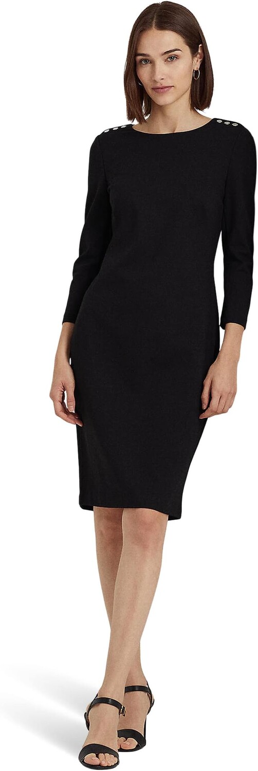 

Платье с рукавами 3/4 из понте LAUREN Ralph Lauren, черный