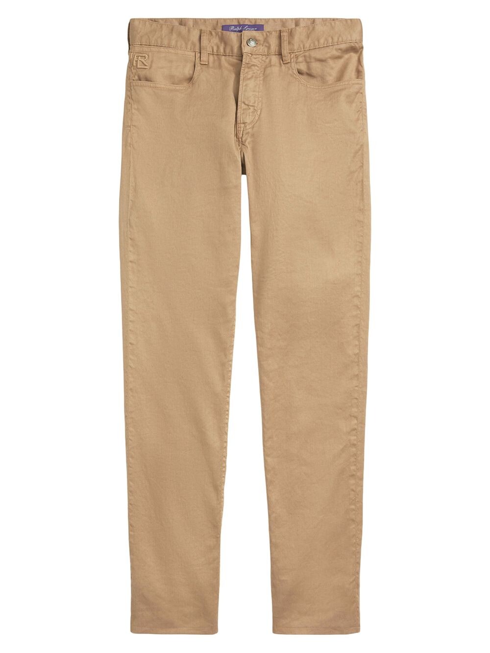 

Льняные джинсы прямого кроя Ralph Lauren Purple Label, хаки