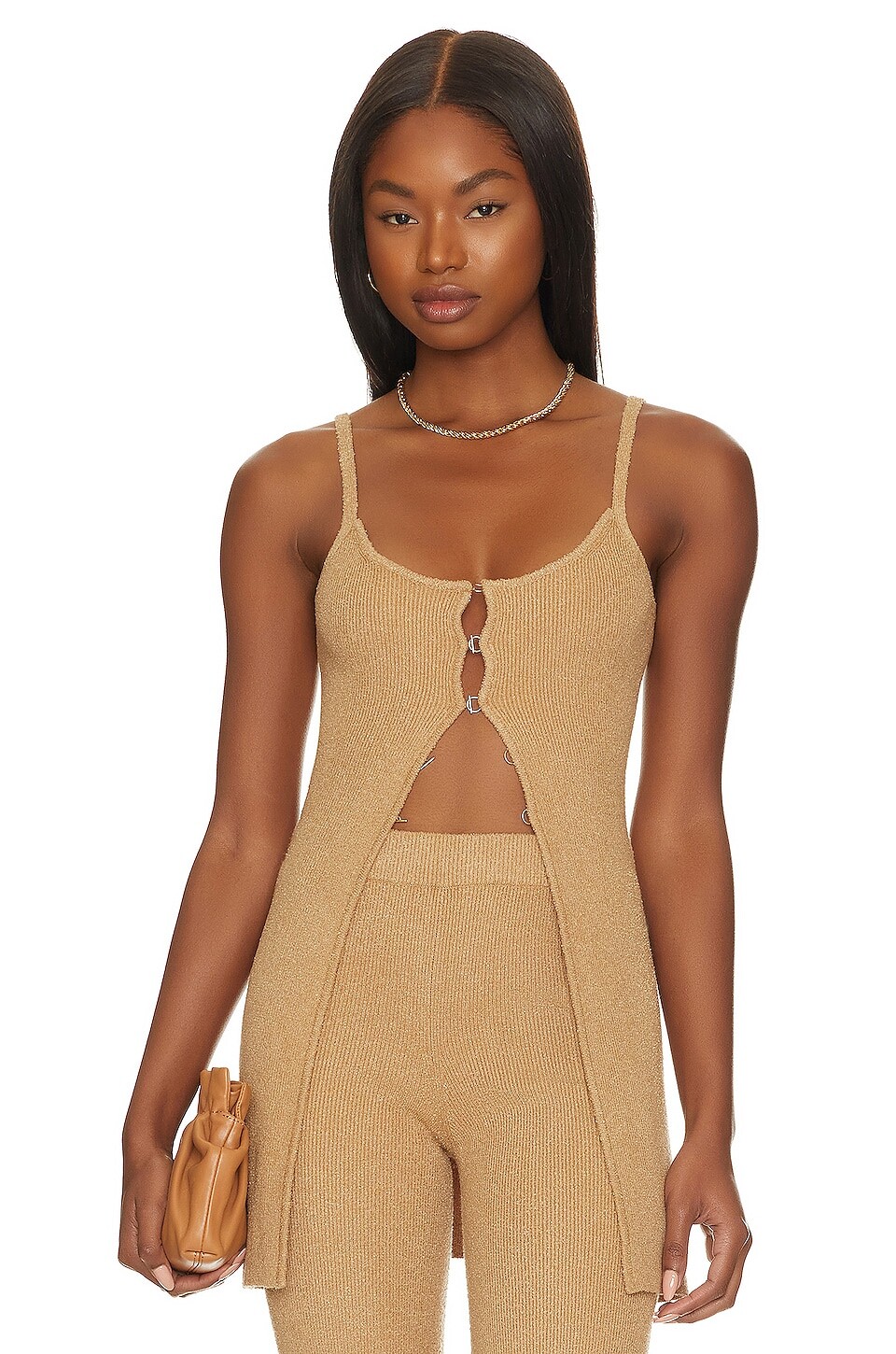 

Майка Camila Coelho Persephone Knit Cardigan, загар