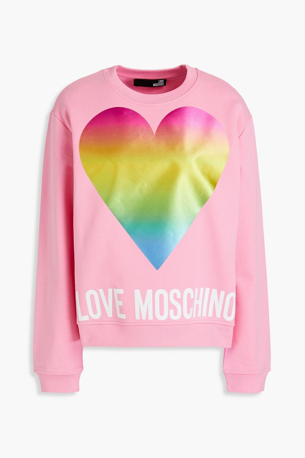 

Толстовка из французской хлопковой махры с принтом LOVE MOSCHINO, бабблгам