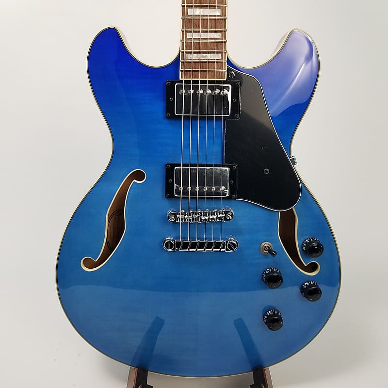 Электрогитара Ibanez AS73FMAZG Artcore Semi-Hollow Guitar - Azure Blue Gradiation