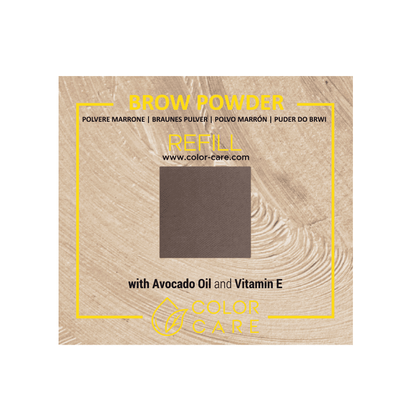 Матовые веганские тени для бровей - сменный блок - темный шоколад Color Care, 2 гр шоколад toblerone dark chocolate 100 г