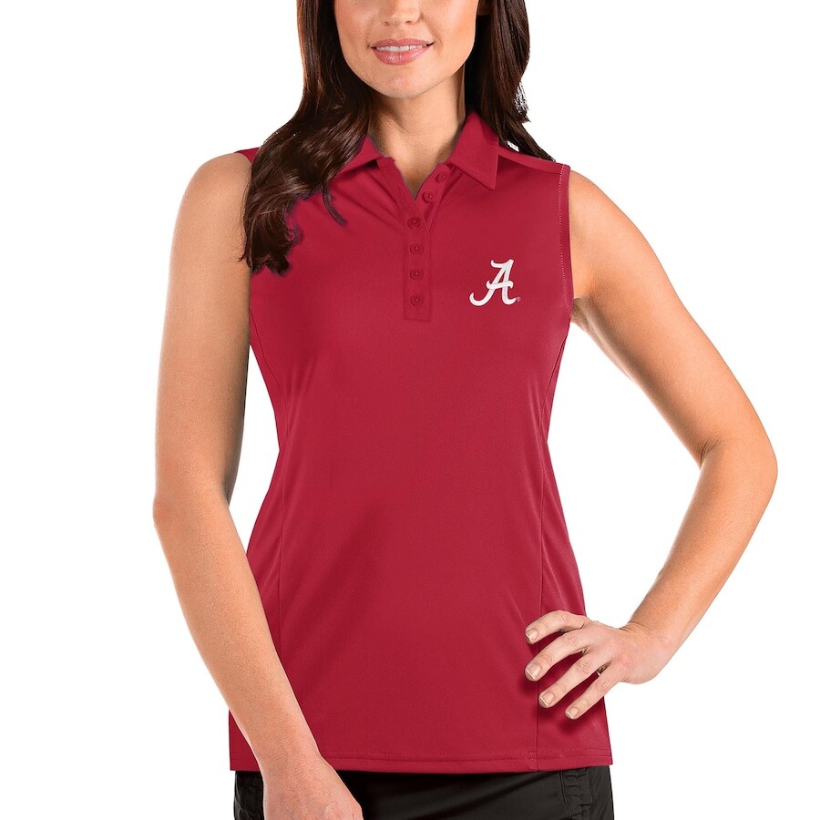 

Поло без рукавов Antigua Alabama Crimson Tide, малиновый