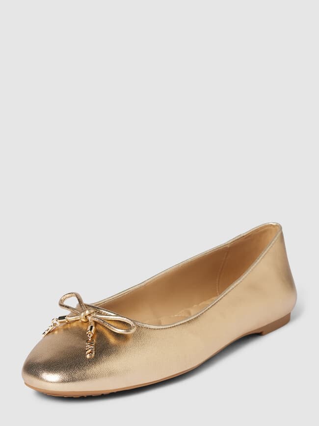 

Балетки из кожи с бантом, модель NORI MICHAEL Michael Kors, золото