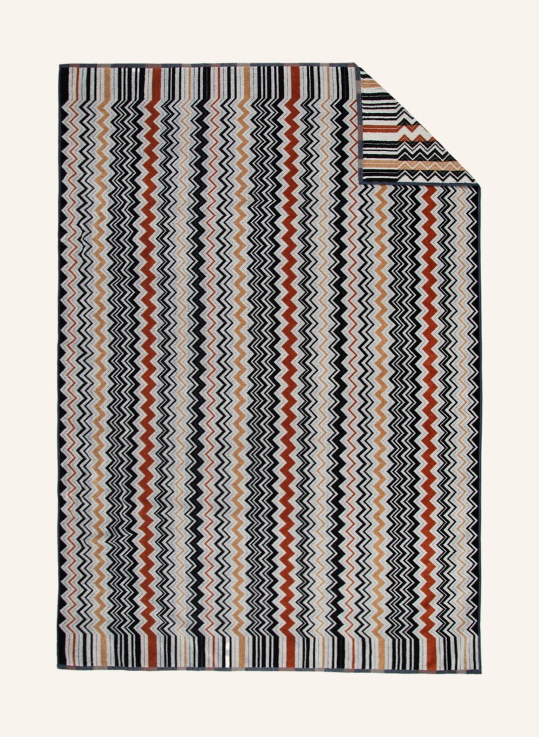 

Банное полотенце Missoni Home BERNARD, 100x150 см, цвет schwarz/weiss/dunkelorange