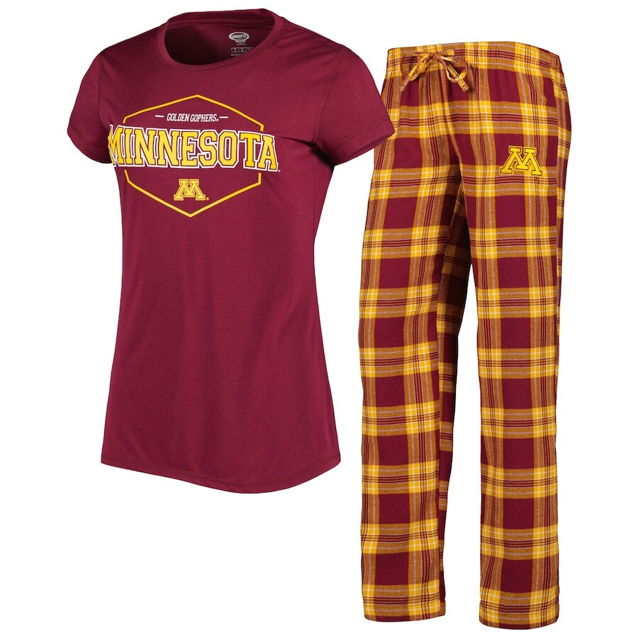 

Пижамный комплект Concepts Sport Minnesota Golden Gophers, бордовый