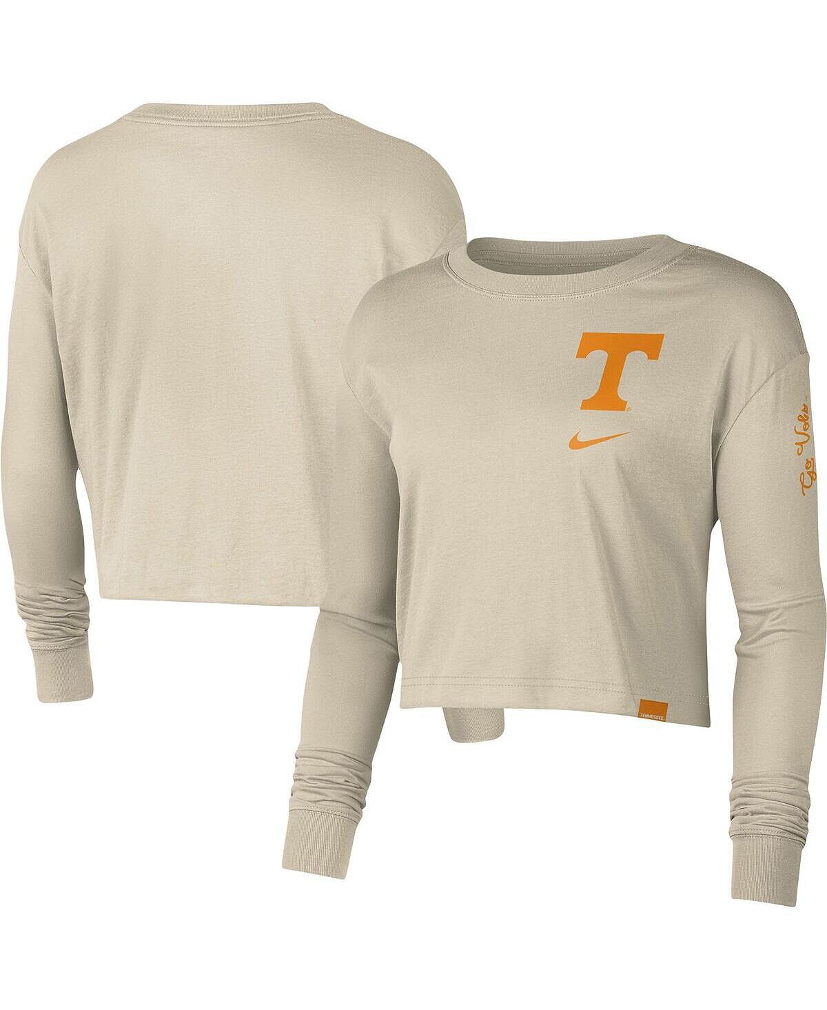 

Женский кремовый укороченный топ с длинными рукавами Tennessee Volunteers Varsity Letter Nike