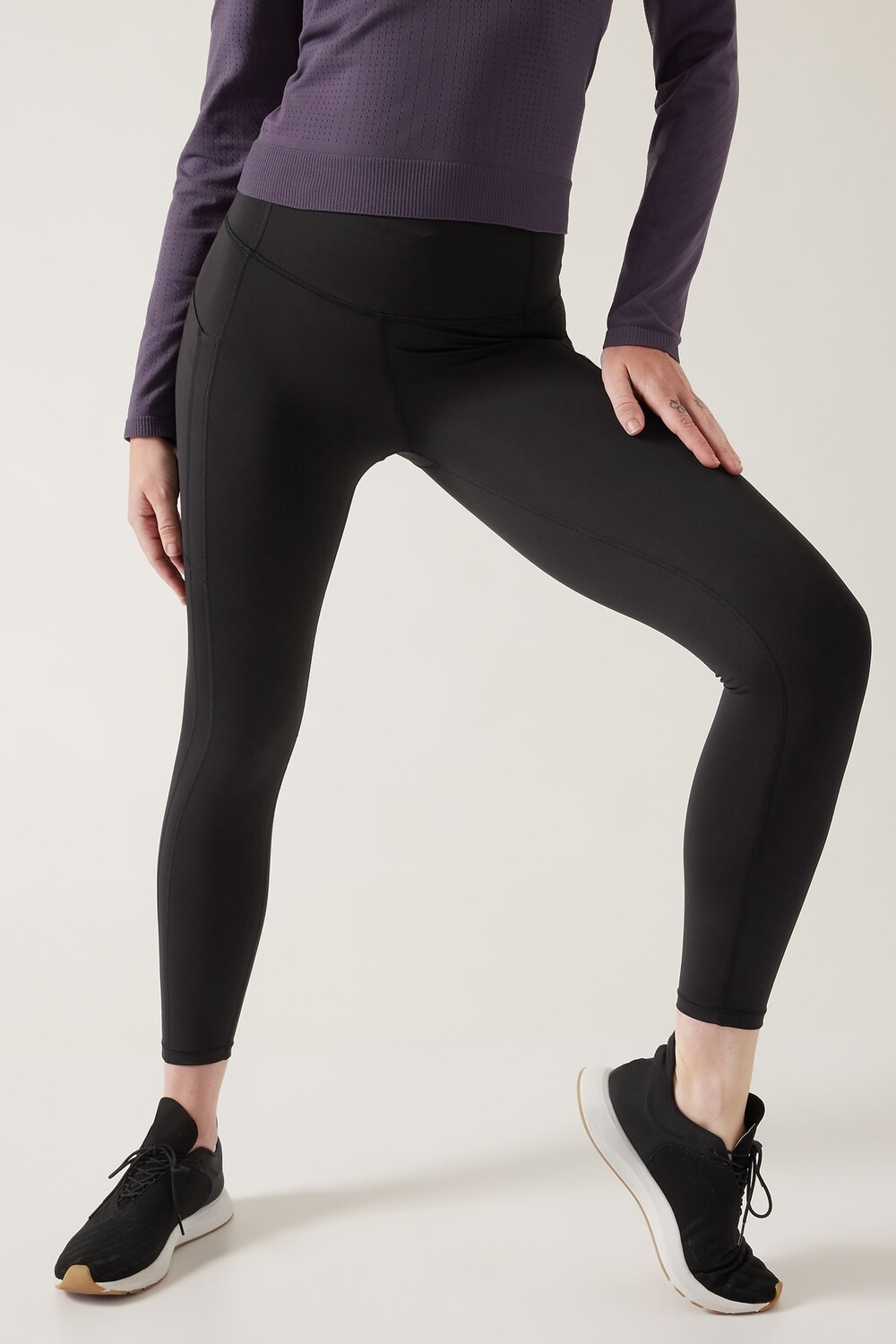 

Леггинсы Ultimate 7/8 с завышенной талией Athleta, черный