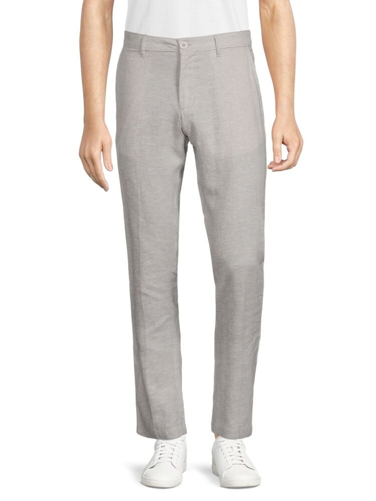 

Брюки из льняной смеси с плоской передней частью Saks Fifth Avenue, цвет Wolf Grey