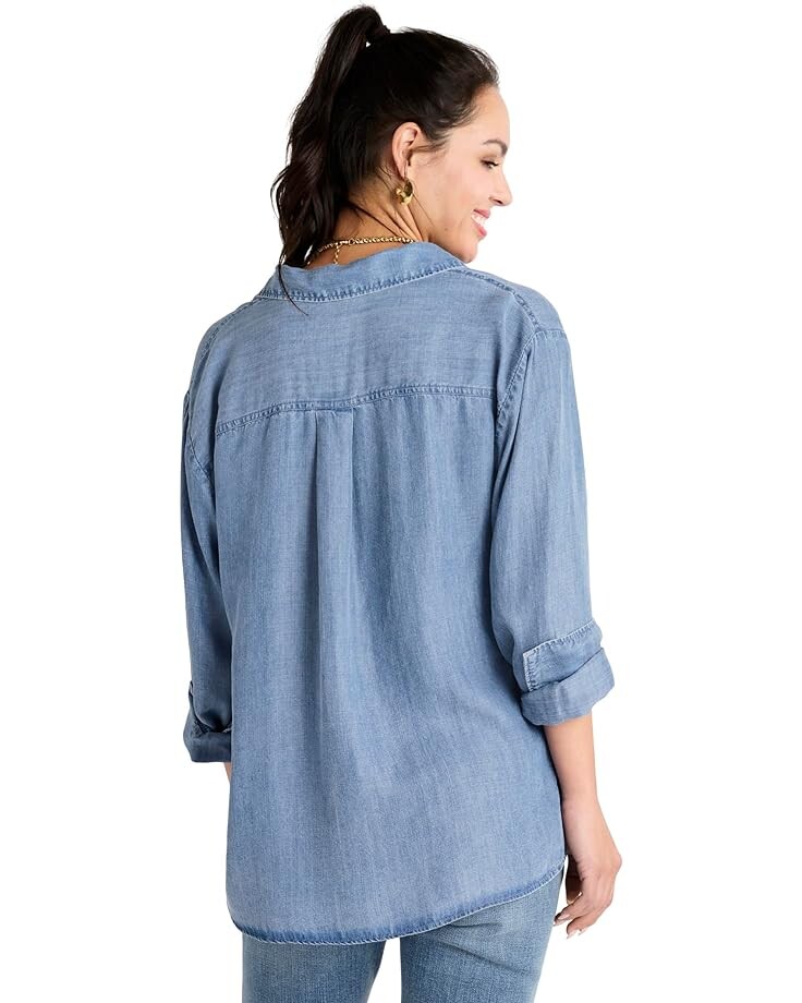 

Рубашка Splendid Reese Chambray Shirt, цвет Medium Indigo