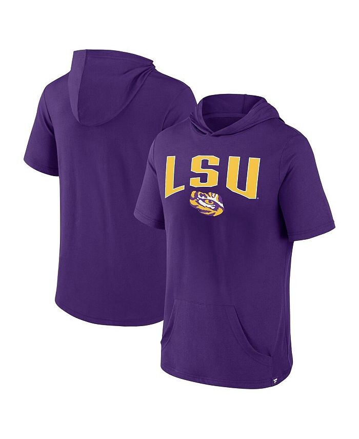 

Мужская фиолетовая футболка с капюшоном с логотипом LSU Tigers Outline Lower Arch Fanatics, фиолетовый