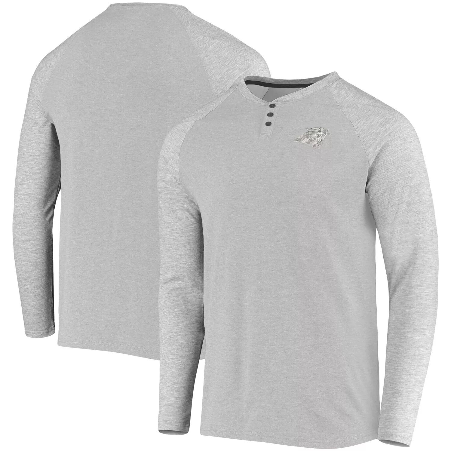 

Мужская футболка 5th & Ocean by Grey Carolina Panthers Henley Stretch Raglan Tri-Blend с длинными рукавами New Era
