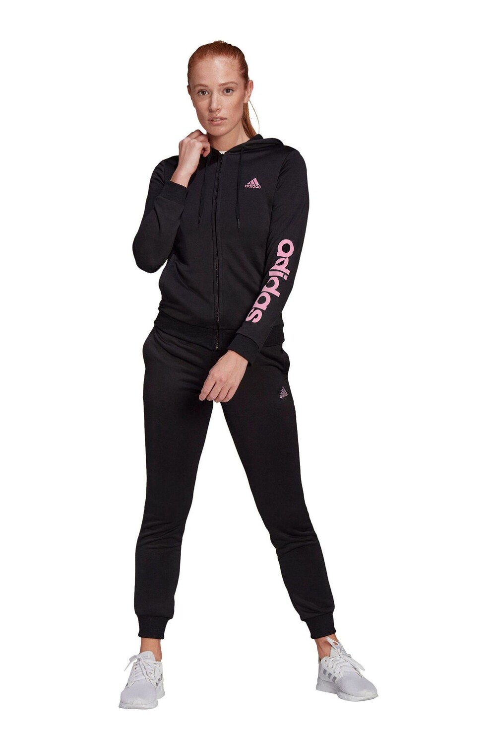 

Линейный спортивный костюм adidas, черный