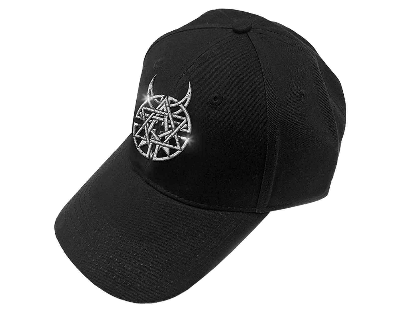 бейсбольная кепка snapback с логотипом q band queen черный Бейсбольная кепка Snapback с логотипом Icon & Band Disturbed, черный