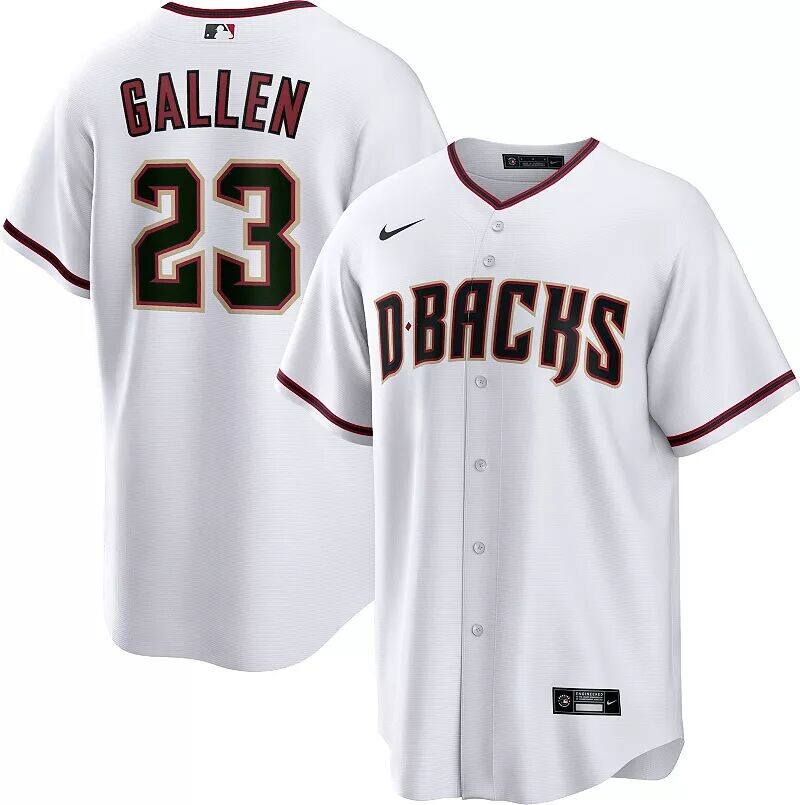 

Мужская белая майка Nike Arizona Diamondbacks Zac Gallen #23