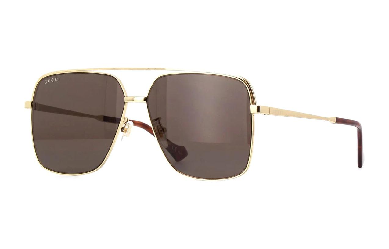 Солнцезащитные очки GUCCI, коричневый солнцезащитные очки gucci square черный