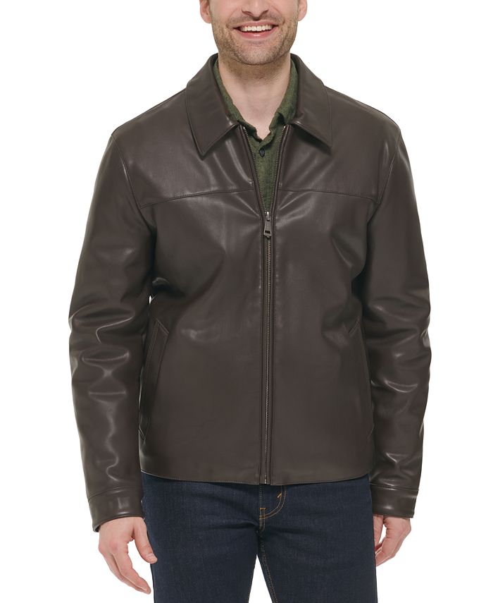 Мужская куртка-рубашка из искусственной кожи Cole Haan, коричневый