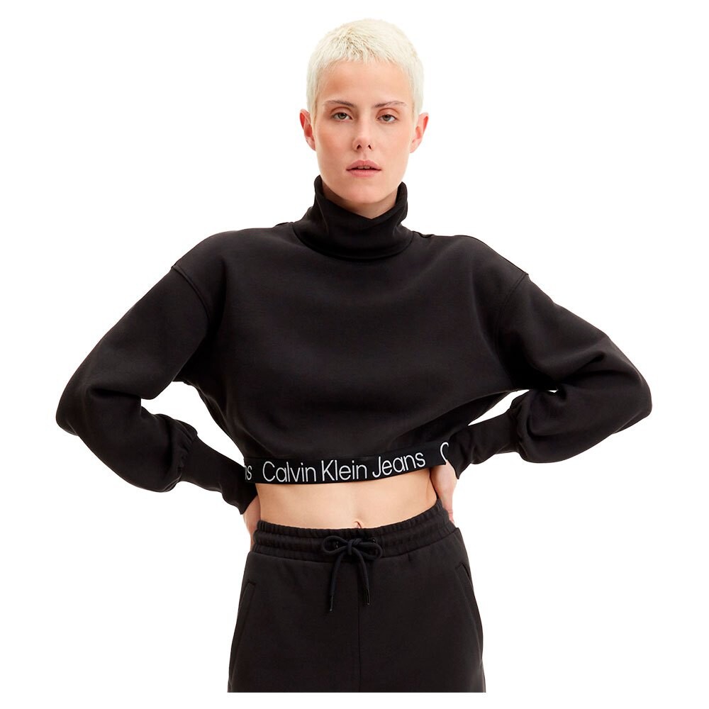 

Свитер Calvin Klein Jeans Contrast Tape Loose Roll Neck, черный