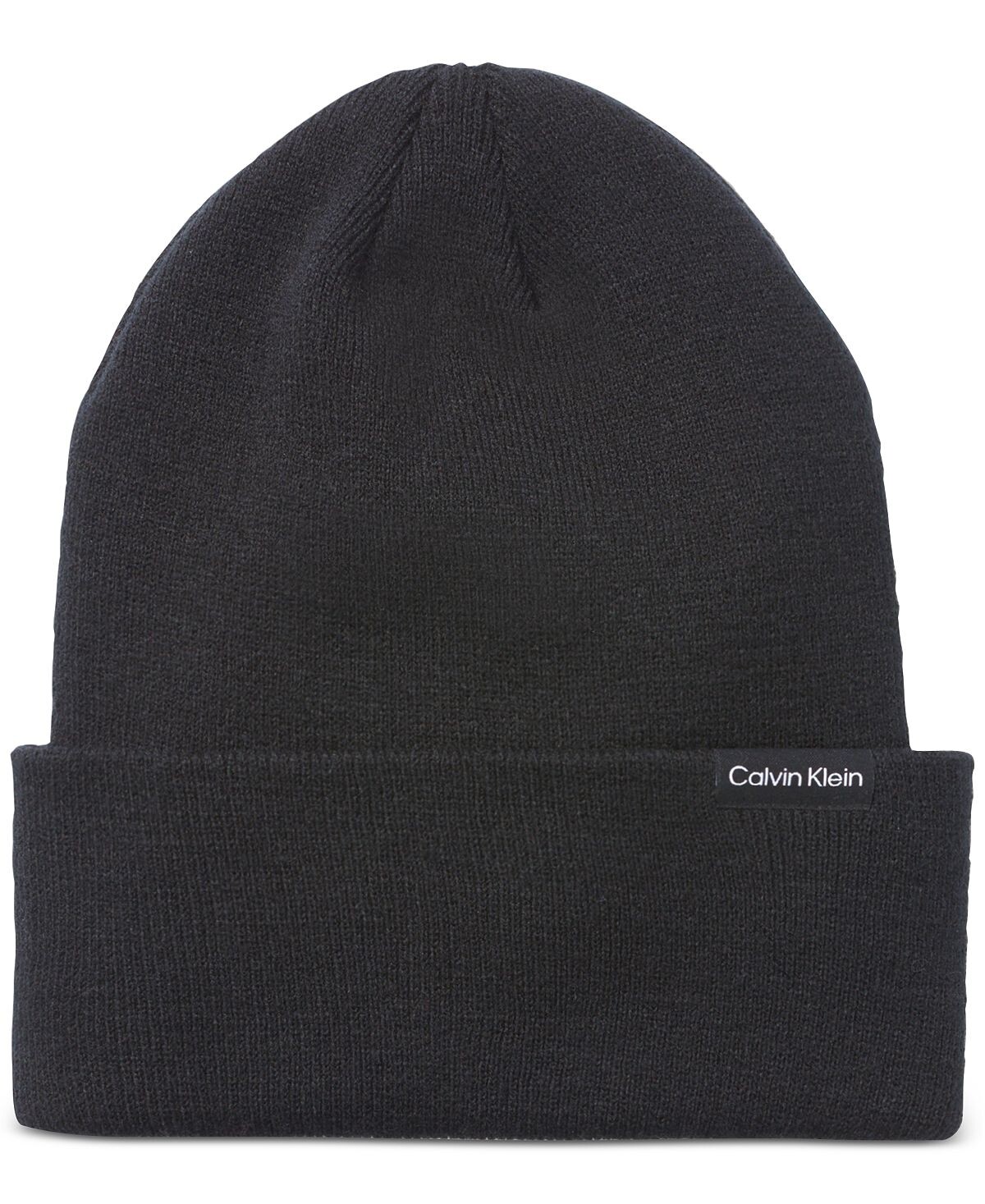 

Женская двухслойная шапка с откидными манжетами Calvin Klein, черный