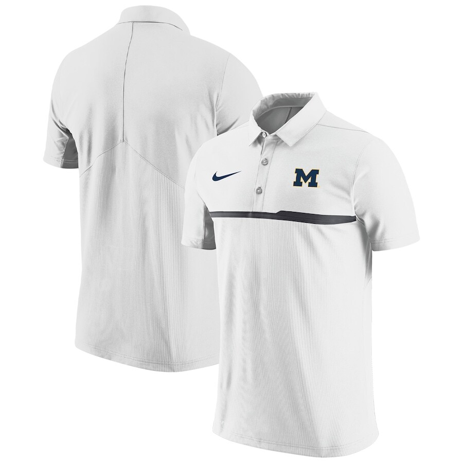 

Поло с коротким рукавом Nike Michigan Wolverines, белый
