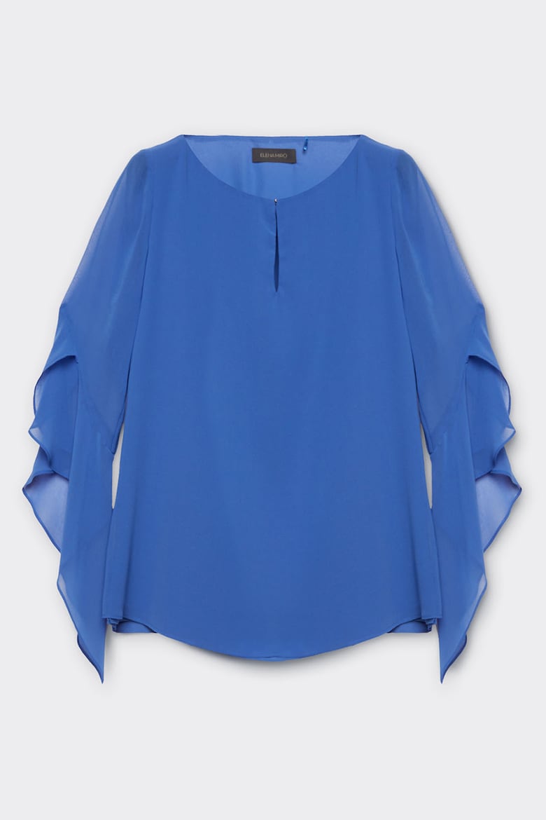 Однотонная блузка Elena Mirò, синий однотонная блузка elena mirò синий